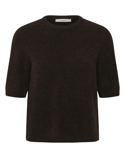 Gestuz - GZAlpha Strik T-Shirt - Ganache Melange